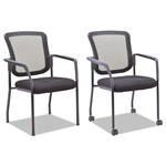 Alera Mesh Guest Stacking Chair, Supports up to 275 lbs., Black Seat/Black Back, Black Base orginal image