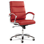 Alera Neratoli Mid-Back Slim Profile Chair, Supports up to 275 lbs, Red Seat/Red Back, Chrome Base orginal image