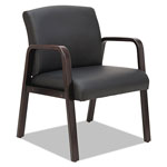 Alera Reception Lounge WL Series Guest Chair, 24.21'' x 26.14'' x 32.67'', Black Seat/Black Back, Espresso Base orginal image