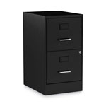 Alera Soho Vertical File Cabinet, 2 Drawers: File/File, Letter, Black, 14