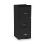 Alera Soho Vertical File Cabinet, 3 Drawers: File/File/File, Letter, Black, 14