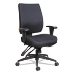 Alera Wrigley Series High Performance Mid-Back Multifunction Task Chair, Up to 275 lbs, Black Seat/Back, Black Base orginal image