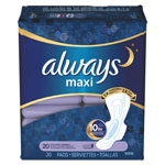 Always® Maxi Pads with Wings, Extra Heavy, Overnight, Unscented, Size 5, 20 Per Box orginal image