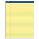 Ampad Recycled Writing Pads, Wide/Legal Rule, Politex Green Kelsu Headband, 50 Canary-Yellow 8.5 x 11.75 Sheets, Dozen orginal image