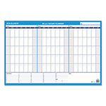 At-A-Glance 90/120-Day Undated Horizontal Erasable Wall Planner, 36 x 24, White/Blue Sheets, Undated orginal image
