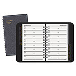 At-A-Glance Telephone/Address Book, 4.78 x 8, Black Simulated Leather, 100 Sheets orginal image