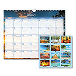 At-A-Glance Tropical Escape Wall Calendar, Tropical Escape Photography, 15 x 12, Pale Blue/Multicolor Sheets, 12-Month (Jan to Dec): 2024 orginal image