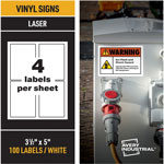Avery Adhesive Printable Vinyl Signs, 3 1/2