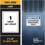 Avery Adhesive Printable Vinyl Signs, 5