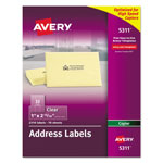 Avery Copier Mailing Labels, Copiers, 1 x 2.81, Clear, 33/Sheet, 70 Sheets/Pack orginal image