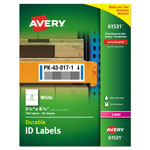 Avery Durable Permanent ID Labels with TrueBlock Technology, Laser Printers, 3.25 x 8.38, White, 3/Sheet, 50 Sheets/Pack orginal image