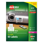 Avery Durable Permanent ID Labels with TrueBlock Technology, Laser Printers, 1.25 x 1.75, White, 32/Sheet, 50 Sheets/Pack orginal image