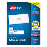 Avery Easy Peel White Address Labels w/ Sure Feed Technology, Laser Printers, 1 x 4, White, 20/Sheet, 100 Sheets/Box orginal image