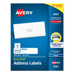 Avery Easy Peel White Address Labels w/ Sure Feed Technology, Inkjet Printers, 1 x 4, White, 20/Sheet, 100 Sheets/Box orginal image