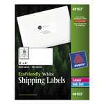 Avery EcoFriendly Mailing Labels, Inkjet/Laser Printers, 2 x 4, White, 10/Sheet, 100 Sheets/Pack orginal image