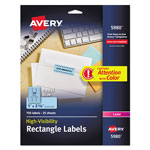 Avery High-Visibility Permanent Laser ID Labels, 1 x 2 5/8, Pastel Blue, 750/Pack orginal image