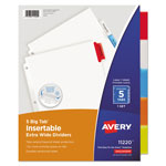 Avery Insertable Big Tab Dividers, 5-Tab, 11 1/8 x 9 1/4 orginal image
