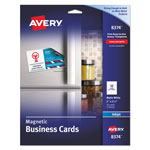Avery Magnetic Business Cards, 2 x 3 1/2, White, 10/Sheet, 30/Pack orginal image