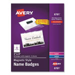 Avery Magnetic Style Name Badge Kit, Horizontal, 4