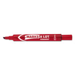Avery MARKS A LOT Regular Desk-Style Permanent Marker, Broad Chisel Tip, Red, Dozen orginal image