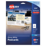 Avery Photo-Quality Glossy Postcards for Inkjet Printers, 4 1/4 x 5 1/2, White, 100/Pk orginal image