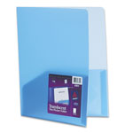 Avery Plastic Two-Pocket Folder, 20-Sheet Capacity, Translucent Blue orginal image