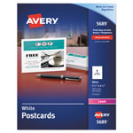 Avery Postcards for Laser Printers, 4 1/4 x 5 1/2, Uncoated White, 4/Sheet, 200/Box orginal image