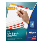 Avery Print and Apply Index Maker Clear Label Dividers, 8 Color Tabs, Letter, 25 Sets orginal image
