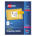 Avery Shipping Labels w/ TrueBlock Technology, Laser Printers, 3.33 x 4, White, 6/Sheet, 100 Sheets/Box orginal image