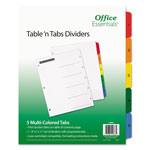 Avery Table 'n Tabs Dividers, 5-Tab, 1 to 5, 11 x 8.5, White, 1 Set orginal image