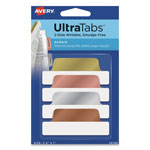 Avery Ultra Tabs Repositionable Margin Tabs, 1/5-Cut Tabs, Assorted Metallic, 2.5