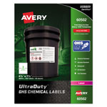 Avery UltraDuty GHS Chemical Waterproof and UV Resistant Labels, 4.75 x 7.75, White, 2/Sheet, 50 Sheets/Box orginal image
