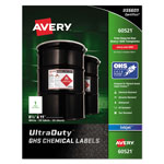 Avery UltraDuty GHS Chemical Waterproof and UV Resistant Labels, 8.5 x 11, White, 50/Pack orginal image