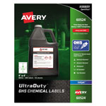 Avery UltraDuty GHS Chemical Waterproof and UV Resistant Labels, 4 x 4, White, 4/Sheet, 50 Sheets/Pack orginal image