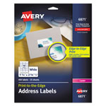 Avery Vibrant Laser Color-Print Labels w/ Sure Feed, 1 1/4 x 2 3/8, White, 450/Pack orginal image