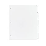 Avery Write & Erase Plain-Tab Paper Dividers, 5-Tab, Letter, White, 36 Sets orginal image