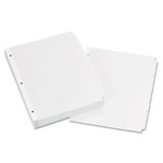 Avery Write & Erase Plain-Tab Paper Dividers, 8-Tab, Letter, White, 24 Sets orginal image