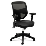 Basyx by Hon VL531 Mesh High-Back Task Chair with Adjustable Arms, Supports up to 250 lbs., Black Seat/Black Back, Black Base orginal image