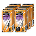 Bic Cristal Xtra Smooth Ballpoint Pen, Stick, Medium 1 mm, Black Ink, Clear Barrel, 24/Box, 6 Boxes/Pack orginal image