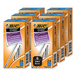Bic Cristal Xtra Smooth Ballpoint Pen, Stick, Medium 1 mm, Blue Ink, Clear Barrel, 24/Box, 6 Boxes/Pack orginal image