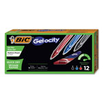 Bic Gel-ocity Quick Dry Retractable Gel Pen, 0.7mm, Assorted Ink/Barrel, Dozen orginal image