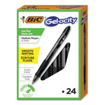 Bic Gel-ocity Retractable Gel Pen, Medium 0.7mm, Black Ink/Barrel, 24/Pack orginal image
