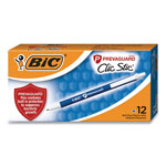 Bic PrevaGuard Retractable Ballpoint Pen, Medium 1 mm, Blue Ink/Barrel, Dozen orginal image