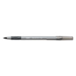 Bic Round Stic Grip Xtra Comfort Stick Ballpoint Pen, 1.2mm, Black Ink, Gray Barrel, Dozen orginal image