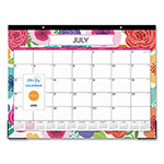 Blue Sky Mahalo Academic Desk Pad, Floral Artwork, 22 x 17, Black Binding, Clear Corners, 12-Month (July to June): 2023 to 2024 orginal image