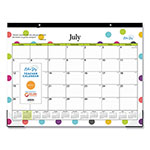 Blue Sky Teacher Dots Academic Desk Pad, 22 x 17, Black Binding, Clear Corners, 12-Month (July to June): 2023 to 2024 orginal image