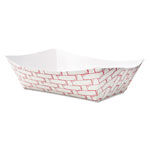 Boardwalk Paper Food Baskets, 3lb Capacity, Red/White, 500/Carton orginal image