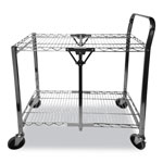 Bostitch® Stowaway Folding Carts, 2 Shelves, 35w x 37.25d x 22h, Black, 250 lb Capacity orginal image