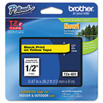 Brother TZe Standard Adhesive Laminated Labeling Tape, 0.47