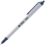 Business Source Ballpoint Pen, Retract, Clip, Med Pt, Gray Barrel, Blue Ink orginal image